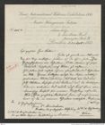 Nachlass Franz Steindachner, Brief von Arthur Diósy an Franz Steindachner (03.09.1883), Inv.Nr. 107.04, Seite 1